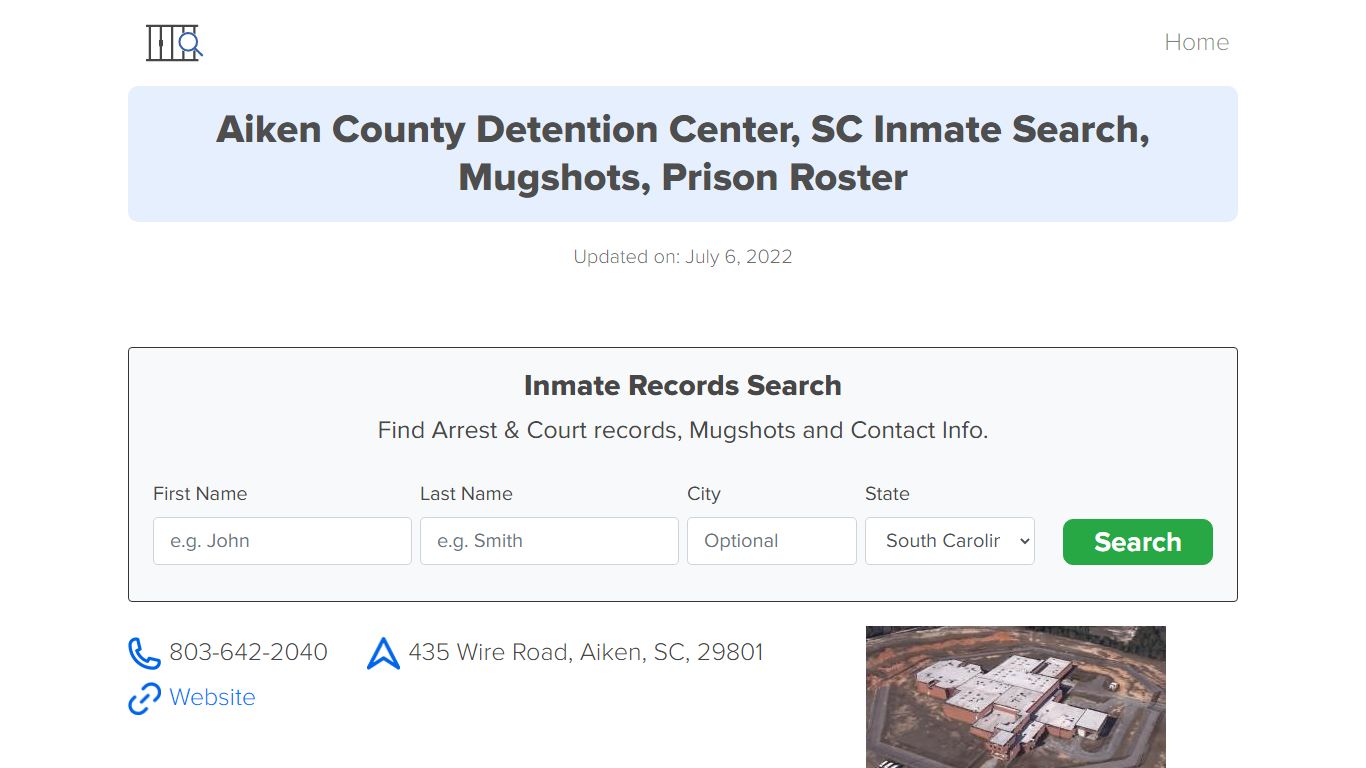 Aiken County Detention Center, SC Inmate Search, Mugshots ...